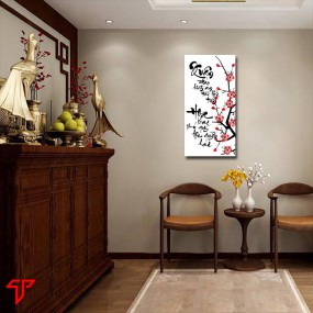 Tranh thư pháp hình phật treo phòng thờ